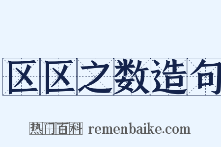 区区之数造句是什么意思的图片